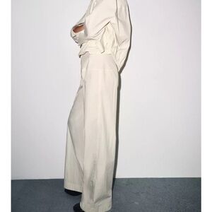 Zara Cream Long Sleeve Blouse & Pant Set